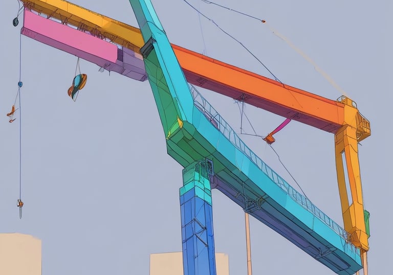 A mechanical laboratory setup featuring a robotic arm and several mechanical components, including precision instruments and metallic structures. The setup appears to be for industrial automation or testing purposes, with a clean and organized environment.