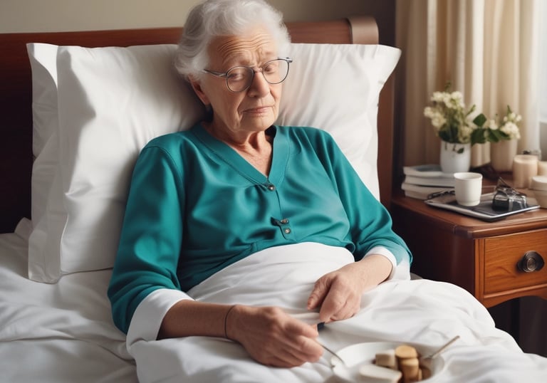 A warm and inviting living space designed for comfort and safety of elderly residents.