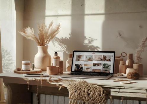 Pinterest analytics dashboard for beauty and home decor eCommerce brands