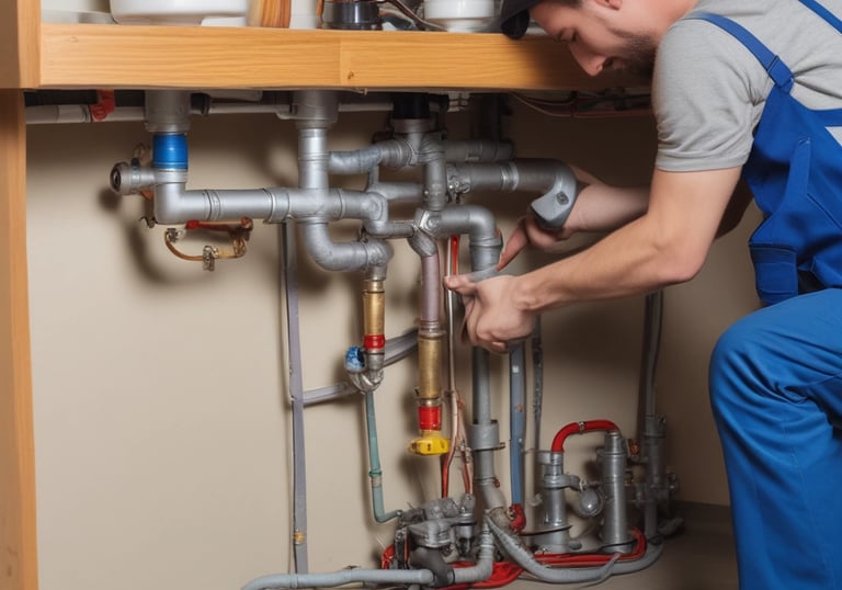 a man riding a skateboard down a street next to tall buildings