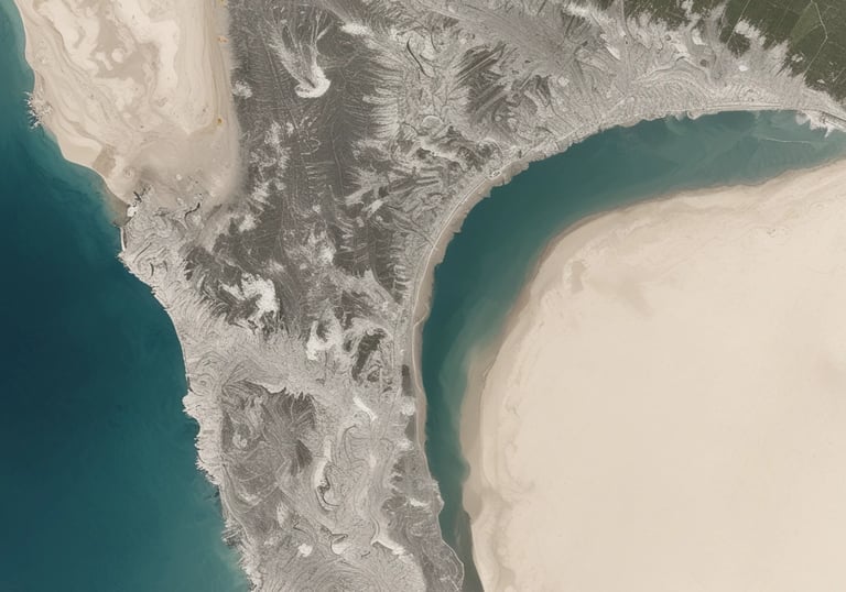 Aerial view of a scene assessed by a drone.