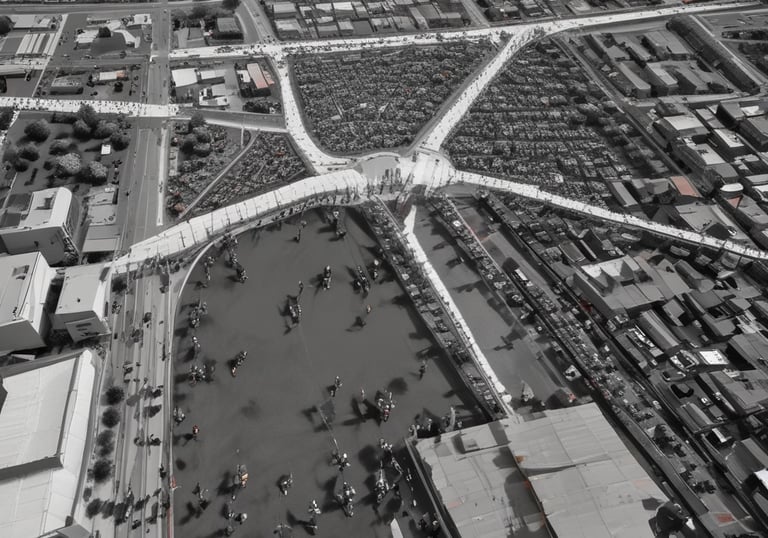 a highway with cars driving down a highway