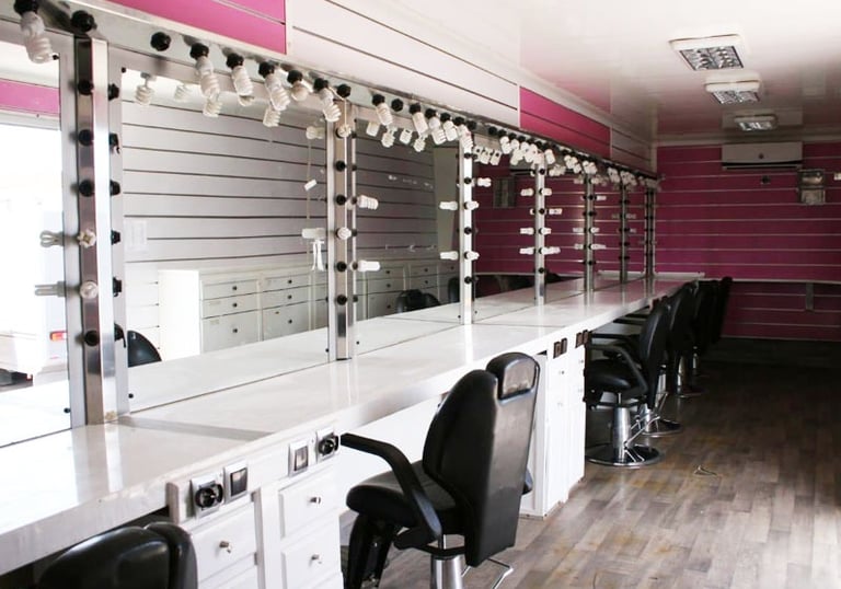 caravane pour maquillage pour tournage films