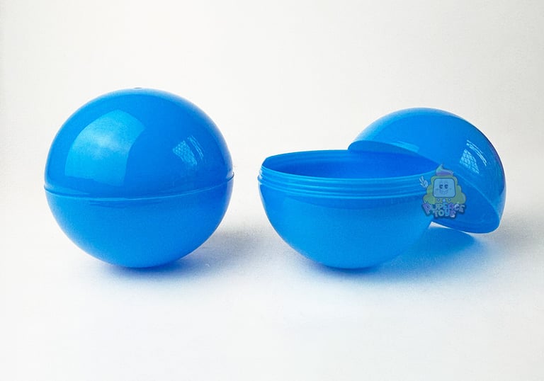 Gachapon gacha ball 10cm warna blue biru 