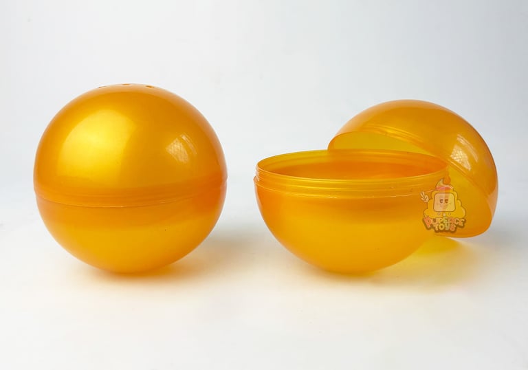 Gachapon gacha ball 10cm warna gold orange