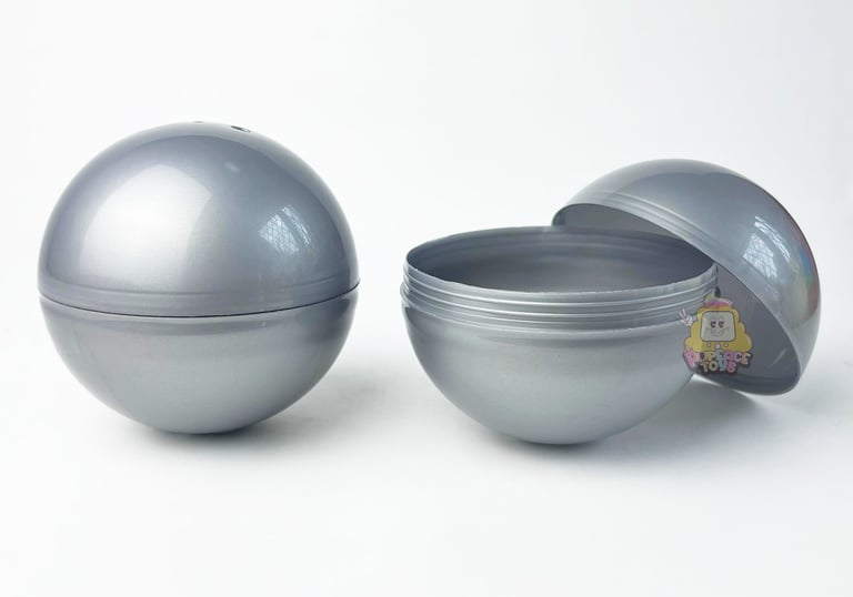 Gachapon gacha ball 10cm warna silver 