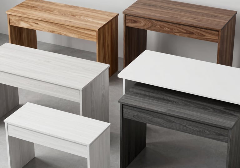 Modern office with a luxurious L-shaped manager desk bathed in natural light.