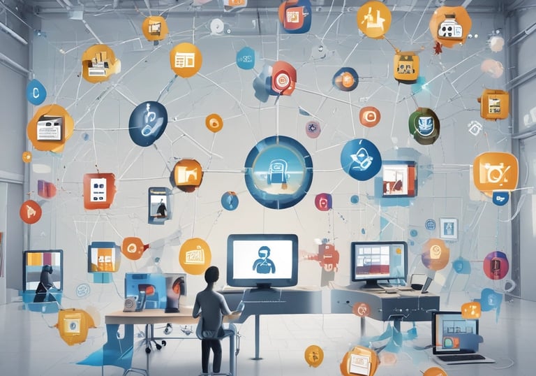 An illustration of automated invoicing software.