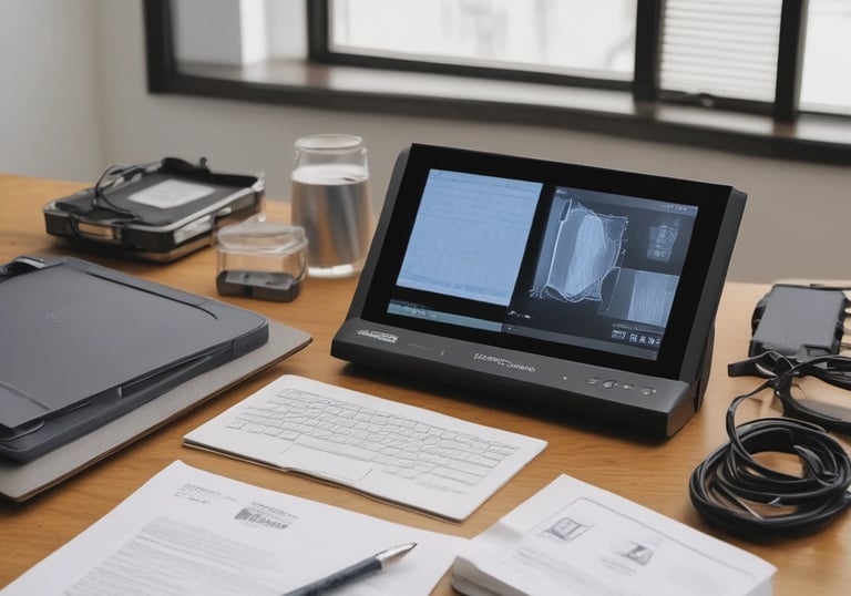 A certification badge for industrial ultrasonic testing.