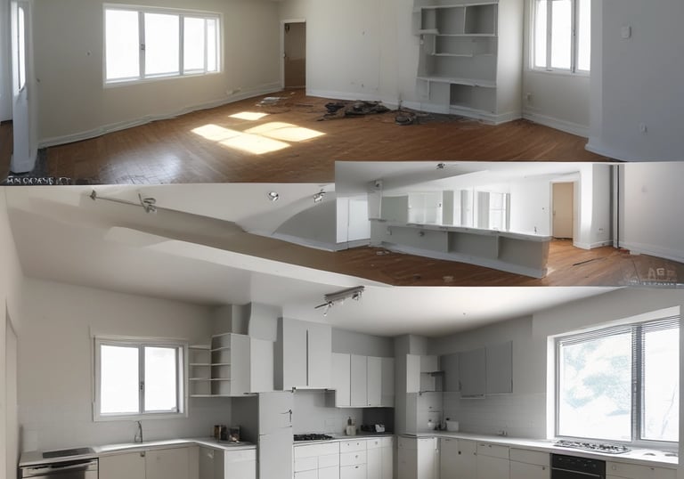 A professional cleaner scrubbing a kitchen countertop, showcasing attention to detail in cleaning.