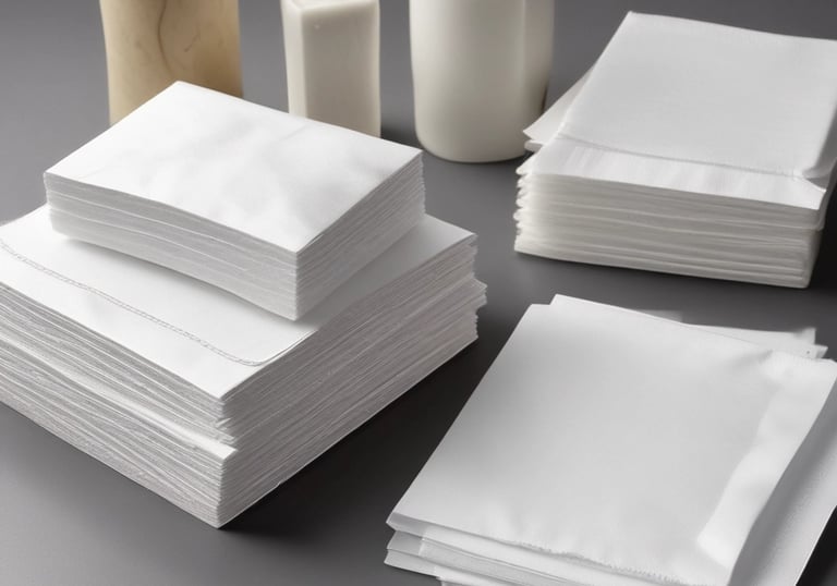 A hand reaching for a tissue from a stylish tissue box on a dining table.