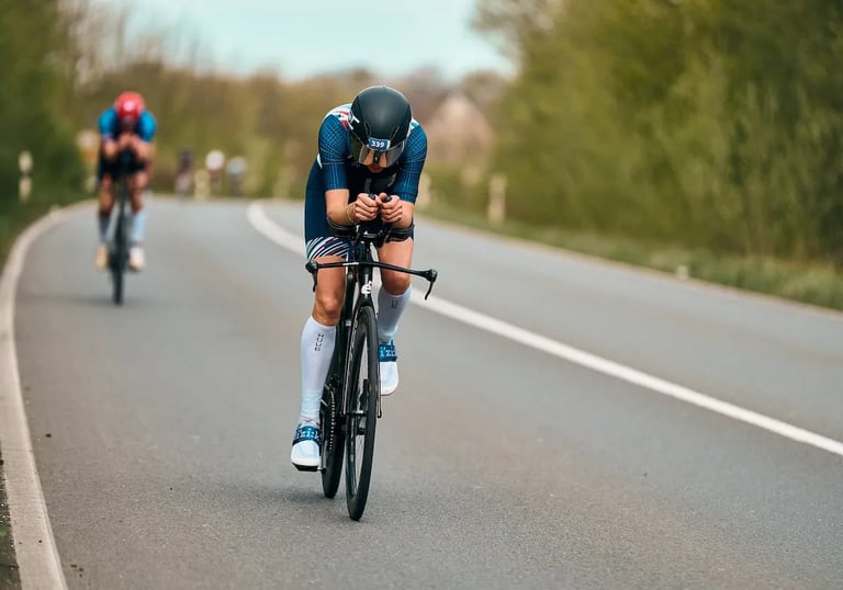 Triathlon time trial aero position