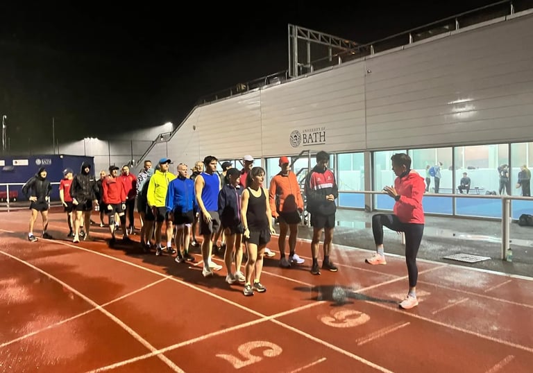 Running course group on running track