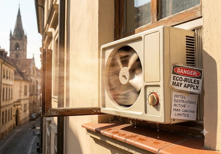 Europe hotel AC crisis 2026 verification guide under new eco-rules