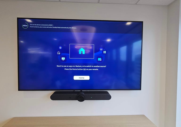 Logitech Video Conferencing bar installed - Metroplex Smart Homes
