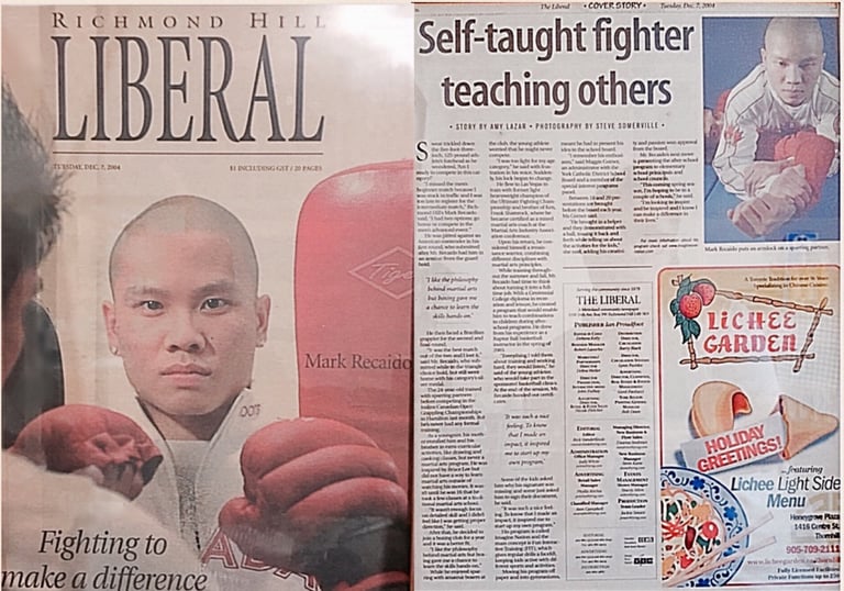 A newspaper article about a man name MARK RECAIDO!
