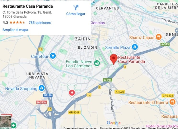 Cómo llegar Casa Parranda - Google Maps