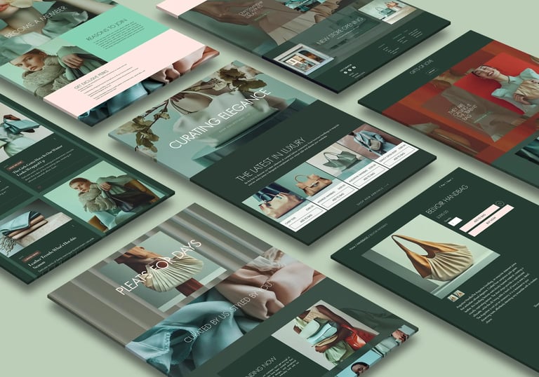 Example of limited colour palette across a website