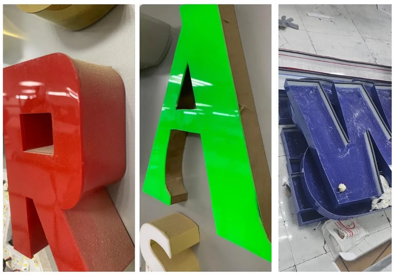 Acrylic &amp; Channelium Letters examples