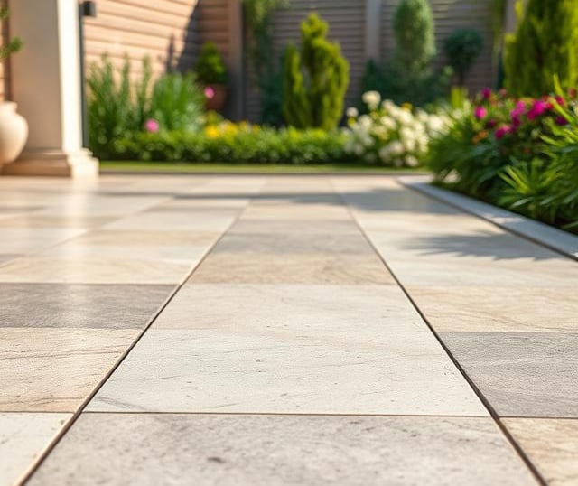 Dettaglio della pavimentazione per esterni a Castellon de la Plana