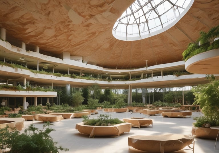 A vibrant dining area showcasing sustainable gastronomy.