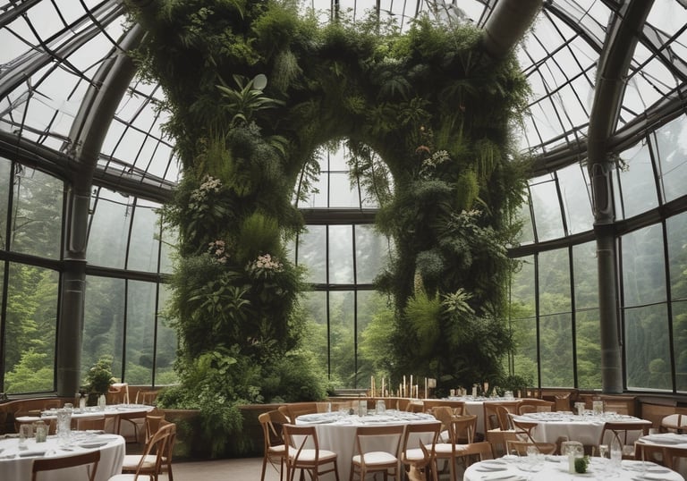 An engaging dining experience highlighting sustainable gastronomy at the campus.