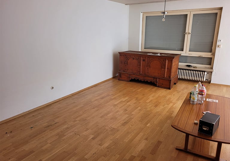 Salon avant à rénover