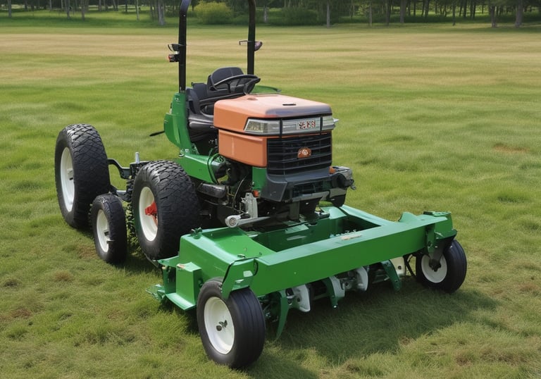 A lush, evenly trimmed green lawn stretches across the entire frame.