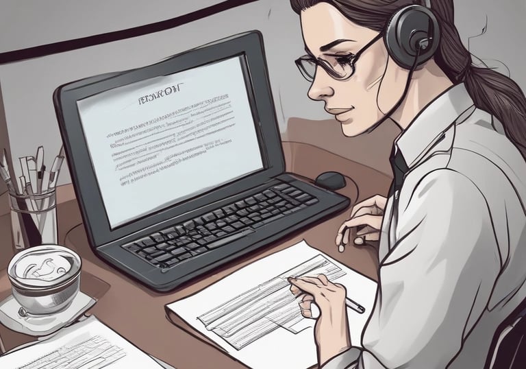 A person cleaning the floor with a mop in a shopping mall near an escalator. The surroundings include a sign for 'General Waste' and advertisements for various shops.