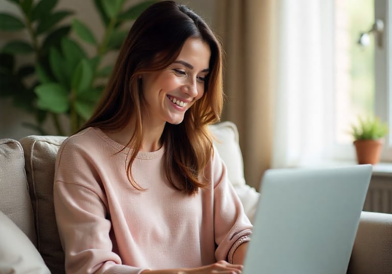 Woman on a One-on-One Video Consultation