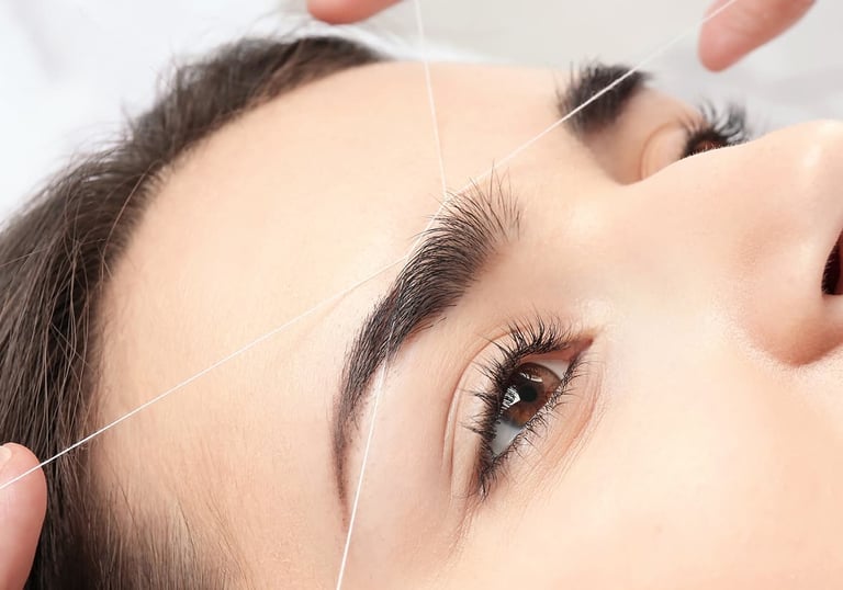 Wenkbrauwen epileren met touw