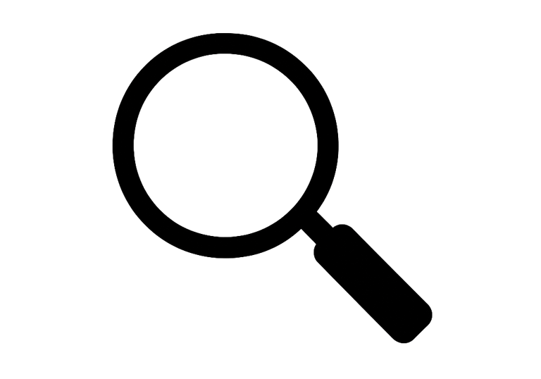 Immagine vettoriale di una lente di ingrandimento per sopralluogo