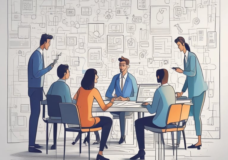 Glass-fronted building with reflections of the sky and nearby structures. Rows of greenery are integrated into the design above the windows. Large text on the building's facade reads 'Transforming Business for Good.'