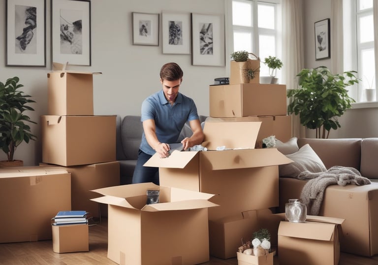 Image of a residential moving service in action.