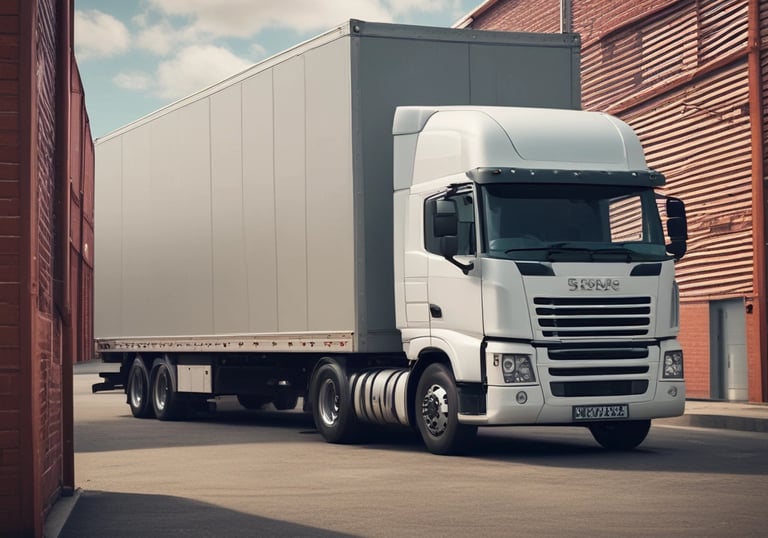 Image of moving trucks ready for long-distance journeys.