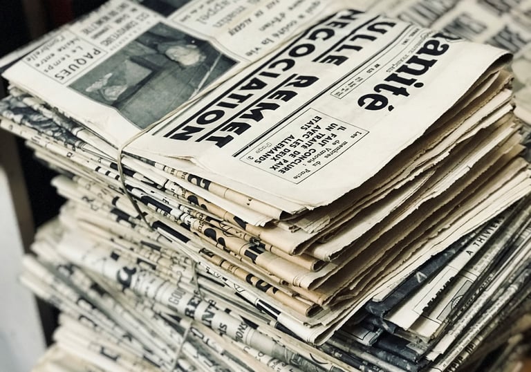 pile of newspapers