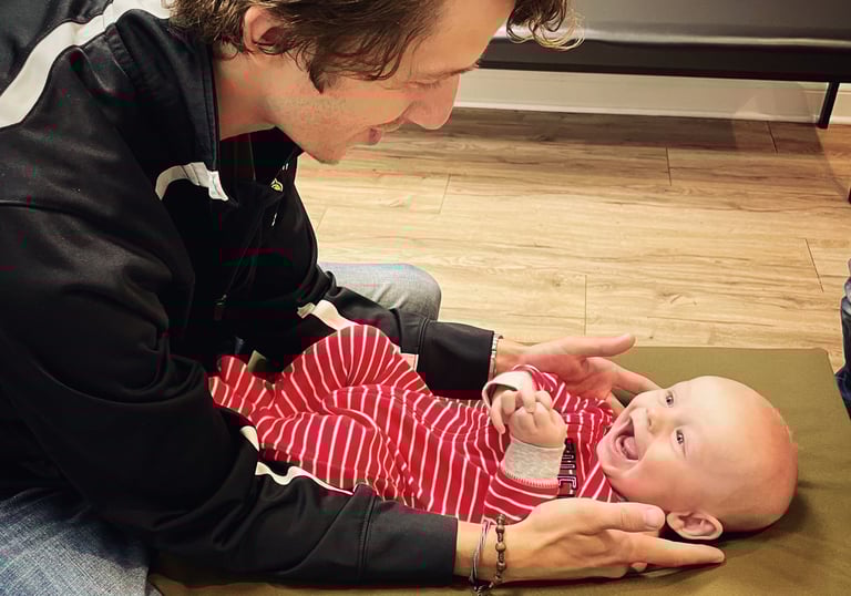 Chiropractic care to help babies with tongue ties and latching challenges nurse more comfortably.