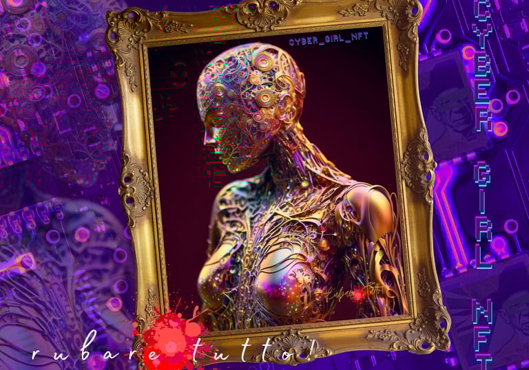 a picture of a woman with a picture frame in her body