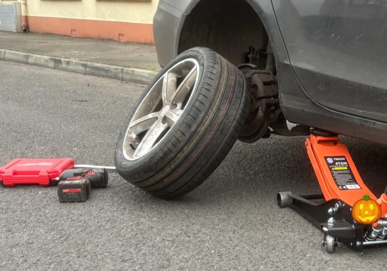 Car broken down.