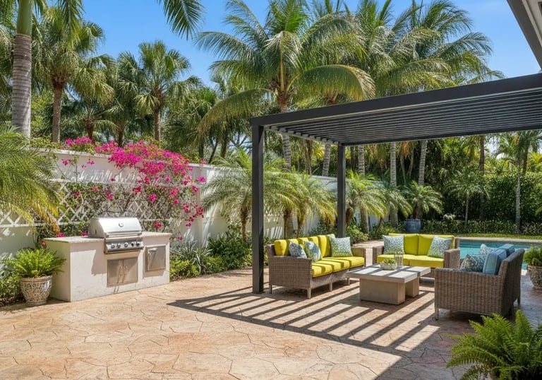 Beautiful Stamped Concrete Patio in Hollywood