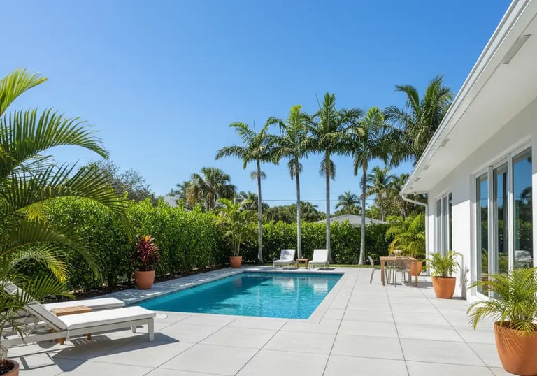 Wide Pool Deck Patio in Hollywood, FL
