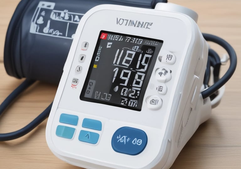 Hands wearing surgical gloves preparing medical instruments on a blue draped table. Various sterilized tools and supplies, such as gauze and packaging, are neatly arranged nearby.