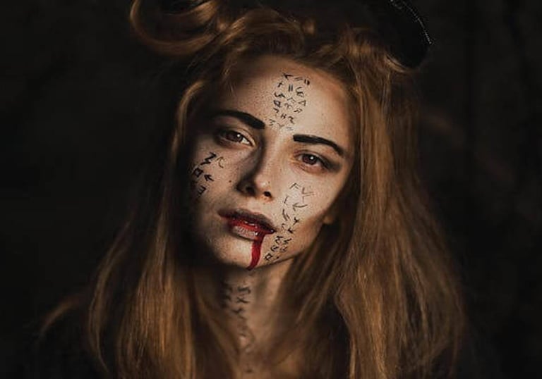 Woman with a somber expression symbolizing pain, regret, and the need for grace.