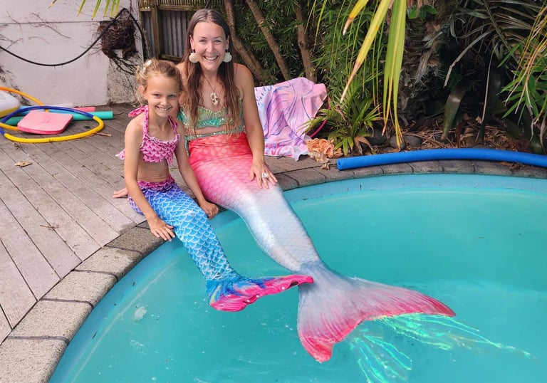 Mermaid at a birthday party