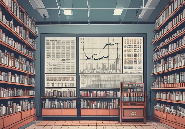 A user browsing digital stock charts on a modern laptop with vibrant visuals.