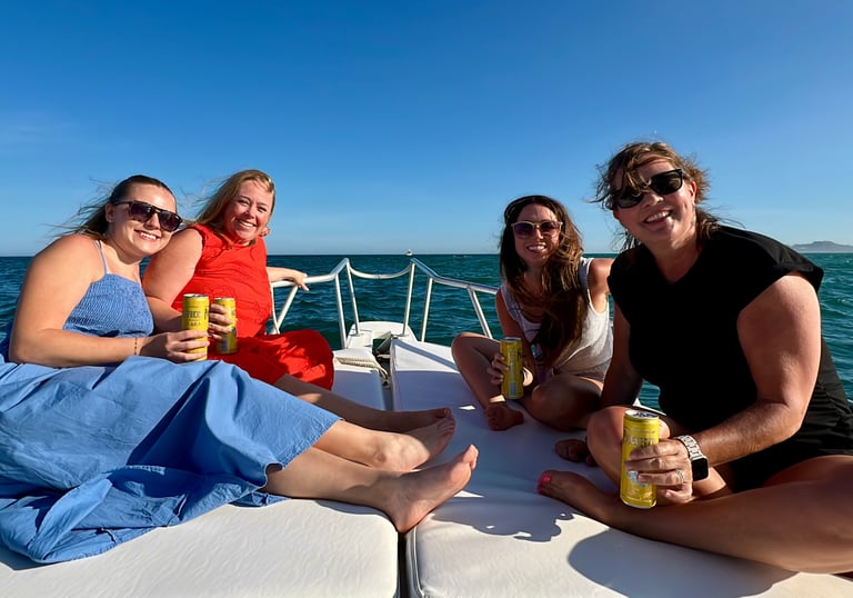 Couples enjoying a sunset cruise in Los Cabos