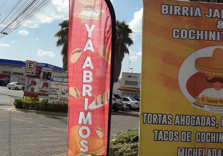 Banderas publicitarias tipo vela
