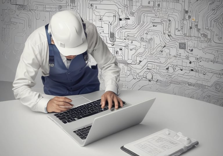 A professional engineer conducting piping stress analysis.