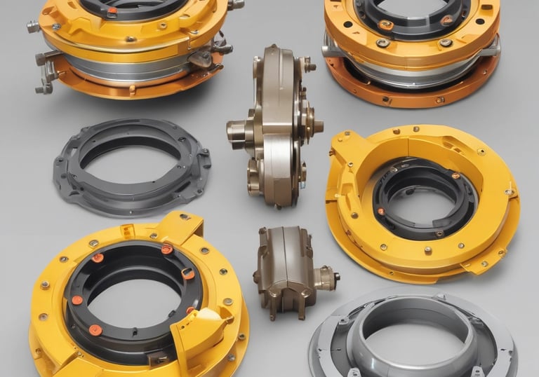A technician inspecting heavy vehicle parts for quality assurance.