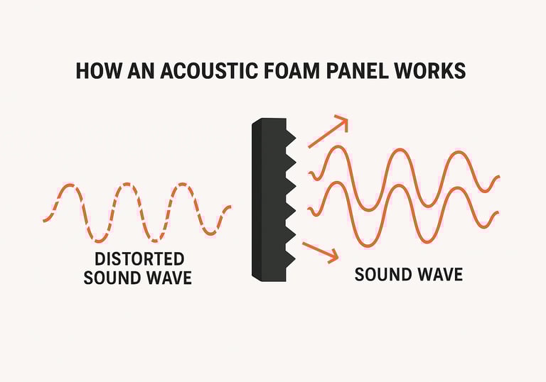 how an acoustic foam panel works